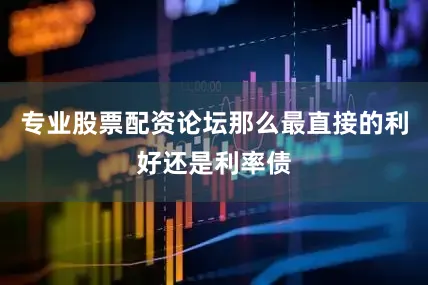 专业股票配资论坛那么最直接的利好还是利率债